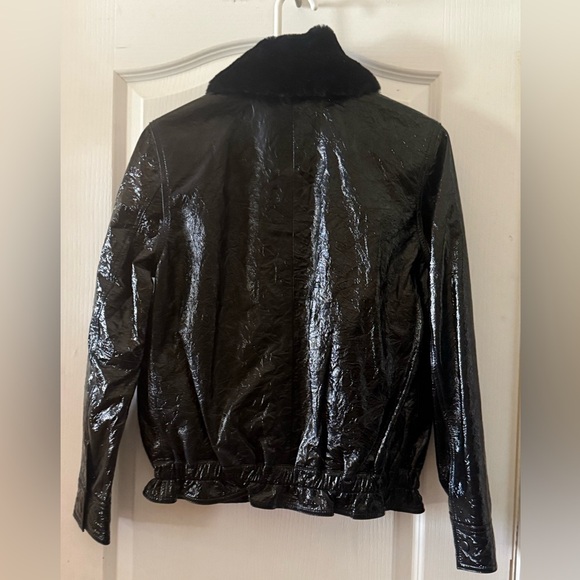 7 For All Man Kind Genuine Black Lamb Bomber Jacket w/removable fur collar NWT - Picture 10 of 16